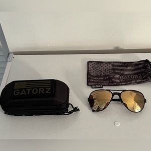 Gatorz Skyhook Polarized Sunglasses with gold lenses